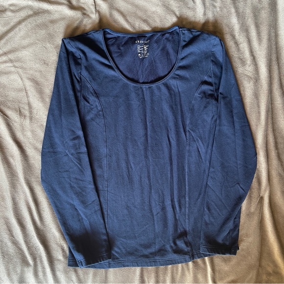 Ekouaer Tops - Ekouaer Deep Blue Long Sleeve Top Large